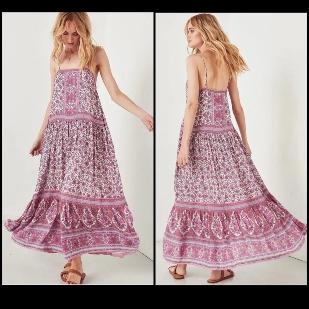Spell & The Gypsy Collective Lilac Jasmine Strappy Maxi Dress - Picture 1 of 8